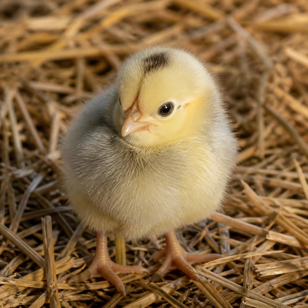Dominique baby chick
